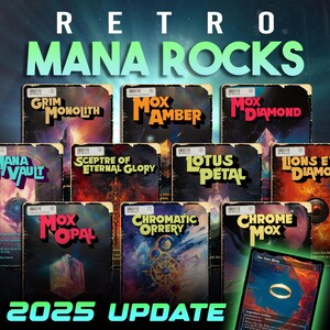 Paquete de actualización de mazo MTG Proxy 10x (Mana Rocks) / Commander MTG / Estilo retro