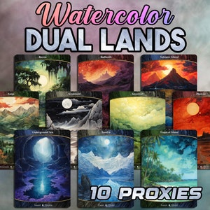 10x Terre Doppie / Proxy MTG / Stile colore Acqua