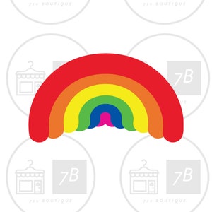 Rainbow SVG Clipart Vector, Cut Files for Cricut, Rainbow Clipart png, LGBTQ Pride, Cutting Machine Files, Rainbow Vector Silhouette
