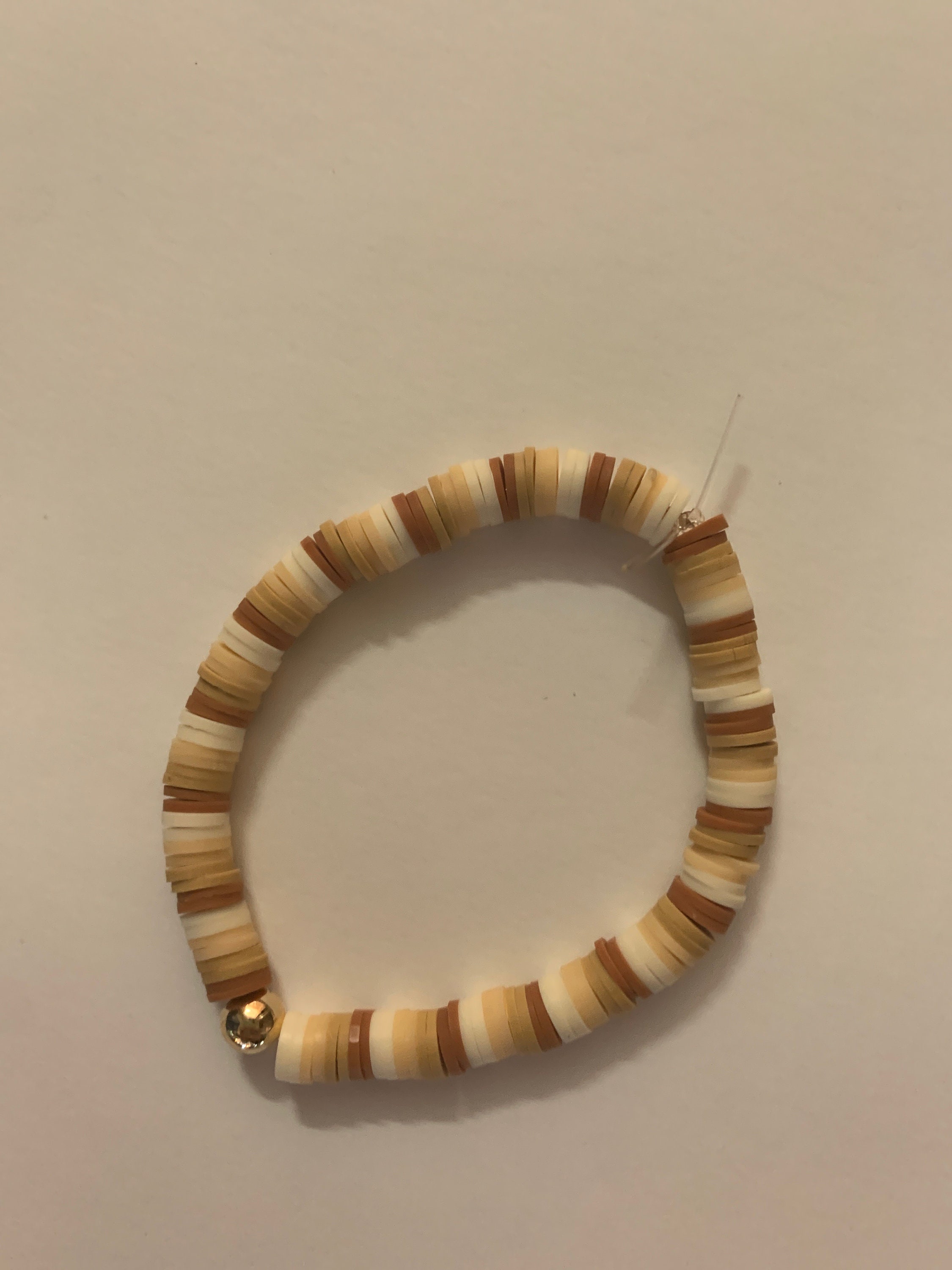 Clay Bead Bracelet Almond Mocha - Etsy