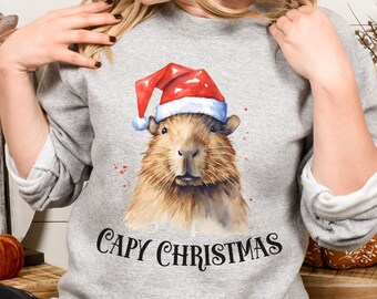 Capybara Kerst Sweatshirt, Capybara Gift, Capybara Lover, Gift Capybara Shirt, Capybara Trui, Capybara Geschenken, Lelijk Sweatshirt