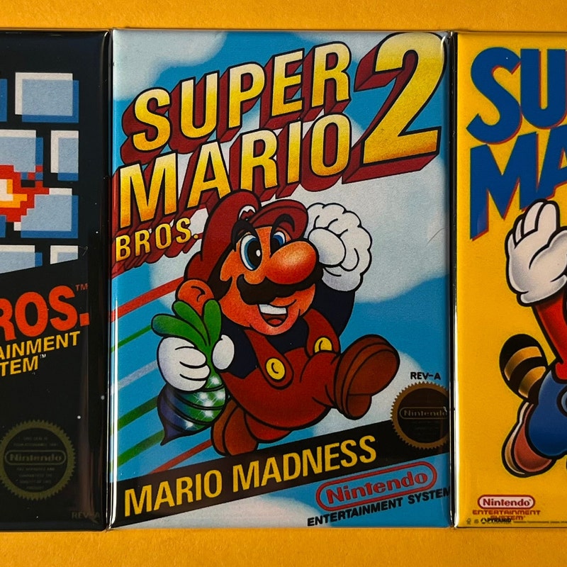 Super Mario Bros 3 MAGNET 2x3 Fridge Locker Nintendo