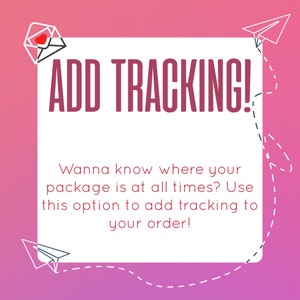 Add tracking to your order