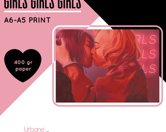 GIRLS GIRLS GIRLS A6/A5 print