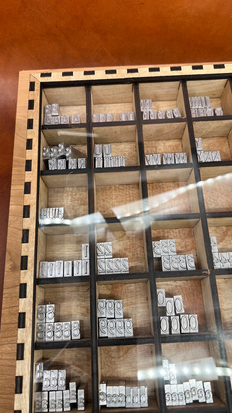 Typesetting Drawer Wooden Typeset Drawer: 13x13 Organizer for Letterpress, Tools, Full ...