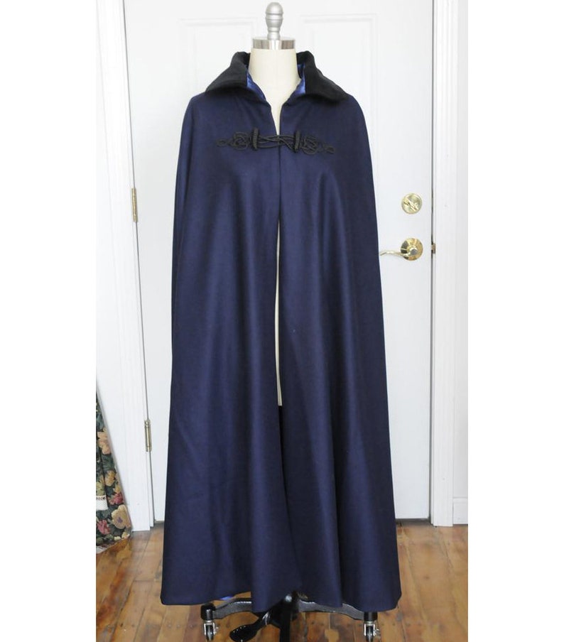 Navy Blue Boat Cloak FDR Naval Military Marine Cape With Velvet Collar