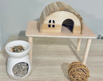 LARGE 30cm Hamster Platform 100% Safe Wood