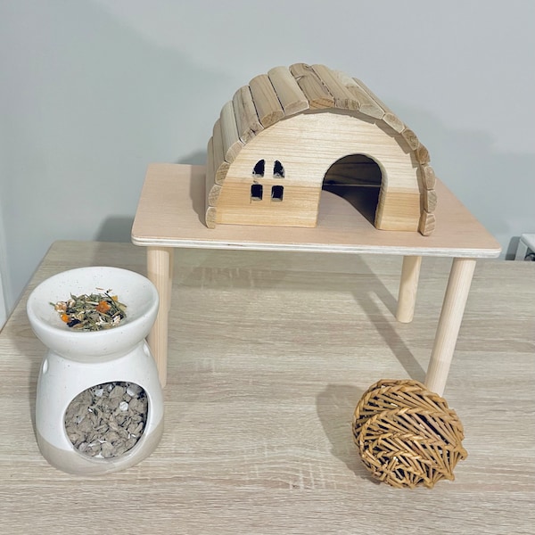 LARGE 30cm Hamster Platform 100% Safe Wood