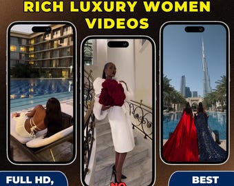 100+ Melanin Rich Luxury Women Stock Videos: Social Media Content (Full HD/2K)