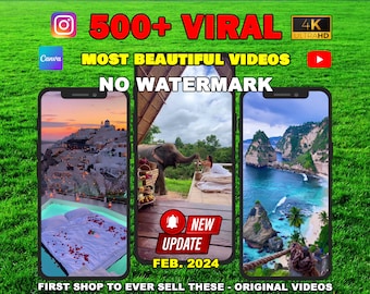 Más de 500 videos virales y más hermosos para TikTok Instagram YouTube, Canva Editable Naturaleza, Ciudad, Clips del mundo Fondo HD Sin marca de agua