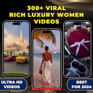 300+ RICH LUXURY WOMEN Videos Clips Content Background For Tiktok Instagram YouTube I No Watermark Luxury Cars Houses Watches Roses Ultra Hd