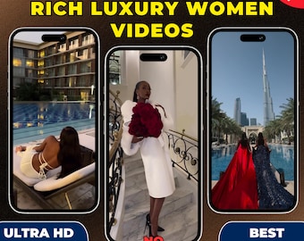 100+ Melanin/Black RICH LUXURY WOMEN Videos Clips Content Background For Tiktok, Instagram Reels, YouTube Shorts I No Watermark I Ultra Hd