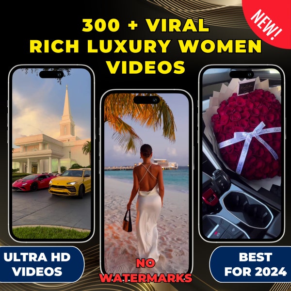 300+ RICH LUXURY WOMEN Videos Clips Content Background For Tiktok Instagram YouTube I No Watermark Luxury Cars Houses Watches Roses Ultra Hd