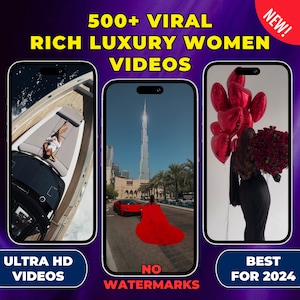 500+ RICH LUXURY WOMEN Videos Clips Content Background For Tiktok Instagram YouTube I No Watermark Luxury Cars Houses Watches Roses Ultra Hd