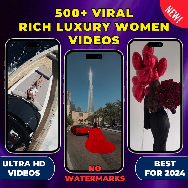 500+ RICH LUXURY WOMEN Videos Clips Inhalt Hintergrund Für Tiktok Instagram YouTube I Kein Wasserzeichen Luxus Autos Häuser Uhren Rosen Ultra Hd