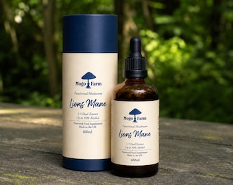 Lion's Mane Mushroom Tincture: 100ml Dual Extract - Premium Quality