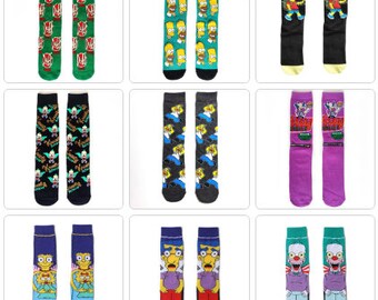 Simpsons Cartoon Anime Calcetines divertidos unisex