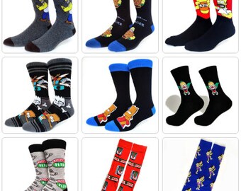 Simpsons Cartoon Anime Calcetines divertidos unisex