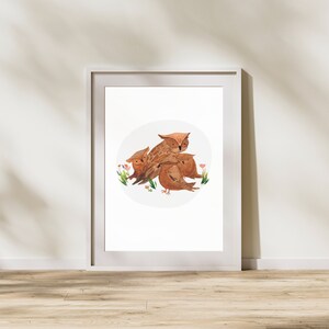 Owl Nursery Art | Animal Print Wall Art | Art Prints | Digital Prints | Wall Decor | Nursery Decor | Printable