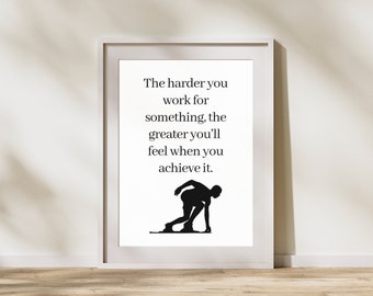 The Harder You Work | Success Quote | Motivational Quote | DIY Wall Art | Art Prints | Digital Prints | Wall Decor | Printable Art