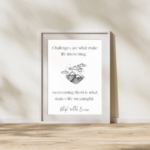 Ralph Waldo Emerson Quote Print: Motivational Office Decor (Digital Download)