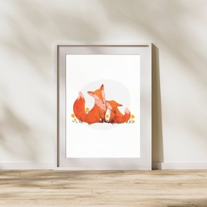 Vossenkwekerijkunst | Muurkunst dierenprint | Kunstafdrukken | Digitale afdrukken | Wanddecoratie | Kinderkamerdecoratie | Afdrukbaar