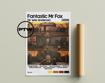 Fantastic Mr Fox Poster / Fantastic Mr Fox Print / Fantastic Mr Fox / Wes Anderson Poster / Wes Anderson Print / Movie Poster / Roald Dahl