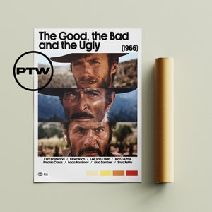 The Good, The Bad and The Ugly Poster / Good Bad Ugly Poster / Good Bad Ugly Print / Western Movie Poster / Cowboy Poster / Film Poster