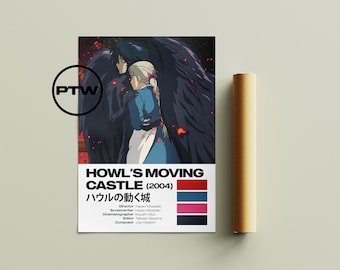 Howls Moving Castle Poster / Howls Moving Castle Print / Howls Moving Castle / Studio Ghibli Poster / Ghibli Poster / Miyazaki Poster