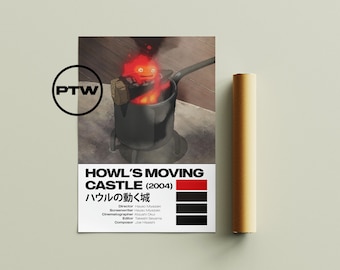 Howls Moving Castle Poster / Howls Moving Castle Print / Howls Moving Castle / Studio Ghibli Poster / Ghibli Poster / Miyazaki Poster