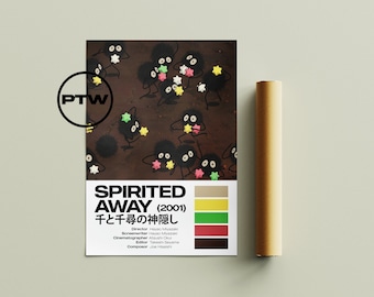 Spirited Away Poster / Spirited Away Print / Spirited Away / Studio Ghibli Poster / Ghibli Poster / Anime Movie Poster / Miyazaki Poster
