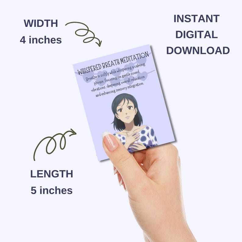 The cards are 4 inches wide and 5 inches in length. This is a PDF file availablein A4 andUS letter size.