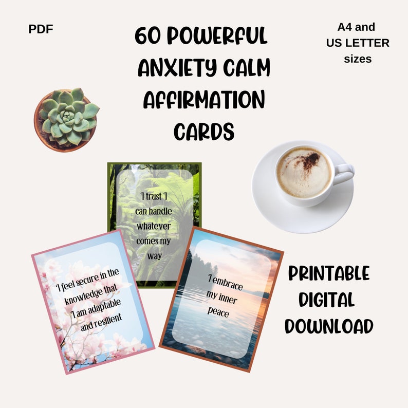 The affirmations are powerful tools to overcome worries, fears, anxiety and stress.