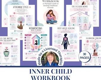 Inner Child Workbook | CPTSD | Childhood Trauma Therapy Tools | Inner Child Healing | ACE Counseling Resoures | Internal Family Systems PDF