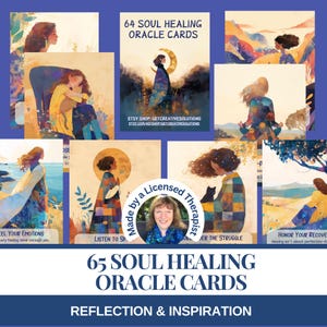 64 Seelen Heilung Orakel Karten spirituelle Anleitung Karten druckbares Orakel Tarot Deck Meditation Inspiration Anleitung Manifestation Achtsamkeit