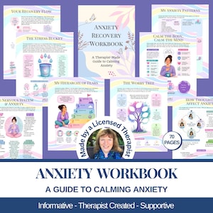 Anxiety Workbook: Therapy Worksheets for Emotional Regulation & Coping Skills (Therapist-Made)