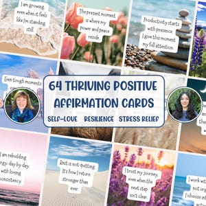 Tarjetas de afirmaciones positivas Afirmaciones imprimibles para el autocuidado, el amor propio, la manifestación, la atención plena y el empoderamiento 64 citas inspiradoras