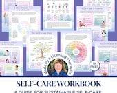 Self-care Workbook Printable self love journal Stress relief planner Mindfulness coping skills Therapy resources Self-help Ebook 70 pages