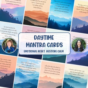 Tarjetas de afirmaciones diarias Afirmaciones de salud mental Tarjetas de autoayuda imprimibles para el autocuidado Atención plena Ayuda para aliviar el estrés Citas positivas