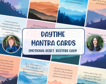 Codzienne karty afirmacji Afirmacje dotyczące zdrowia psychicznego Karty samopomocy do druku, które pomagają w samoopiece, uważności i łagodzeniu stresu Pozytywne cytaty