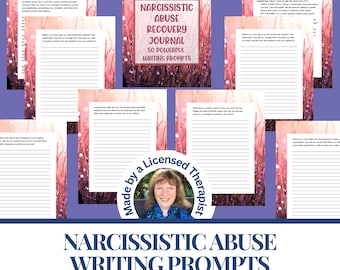 50 ejercicios de escritura para el diario de recuperación del abuso narcisista. Cuaderno de trabajo para la sanación del narcisismo. Herramientas para terapeutas sobrevivientes de abuso. Descarga imprimible en formato PDF.