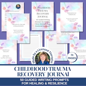Therapy workbook for Healing Childhood Trauma  Mental health tools Inner child work ACE therapy worksheets Internal Family Systems PDF 74 pg