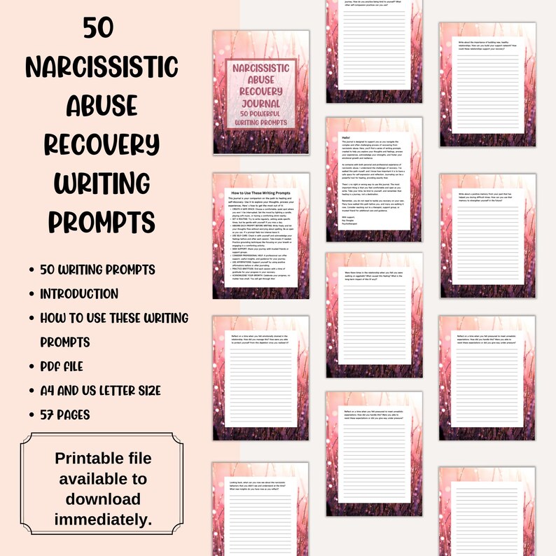 Developed by a psychotherapist who specializes in this field, this trauma workbook offers a collection of insightful and thought-provoking writing prompts specifically created to help you process and recover from relationship abuse.