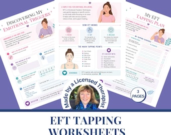 EFT Worksheets | Tapping Emotional Freedom | Somatic Therapy | Emotional regulation | Counseling resources  | Holistic Healing | Digital PDF