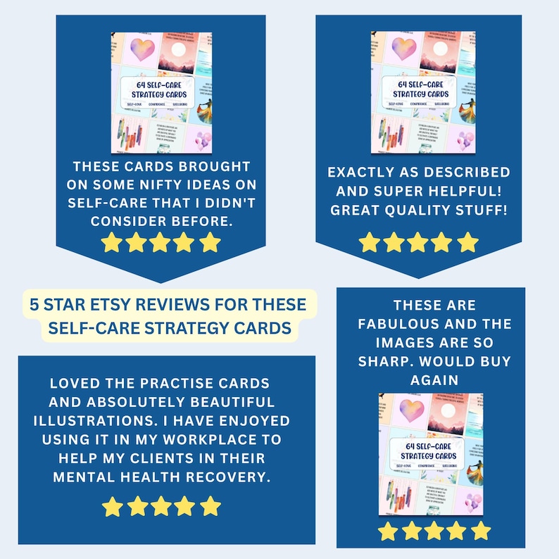 These self care sterategy cards have many 5 star ratings.