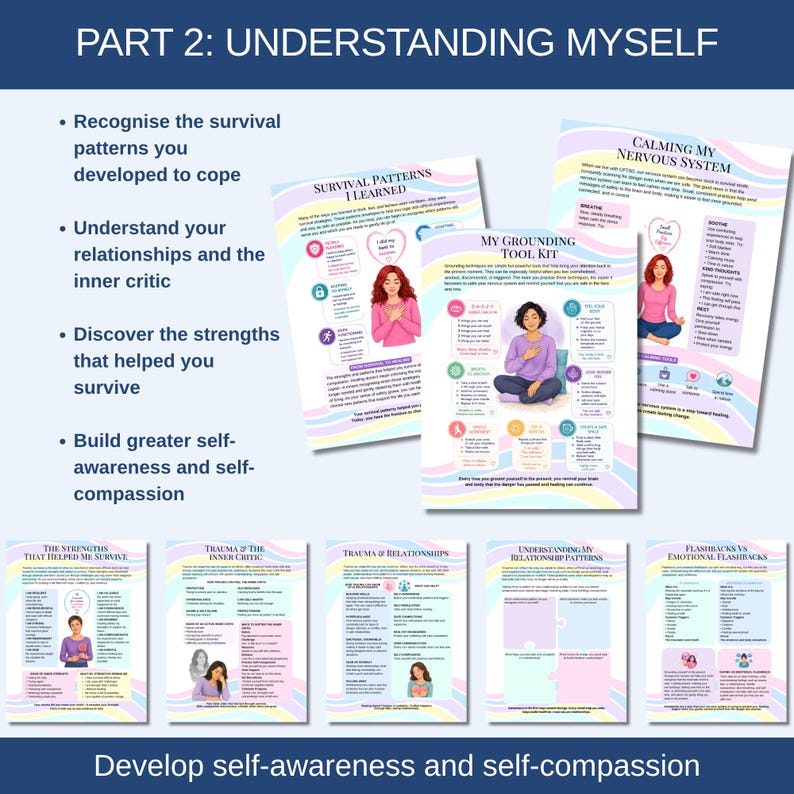 This CPTSD Workbook will help you develop self awareness and self compassion.