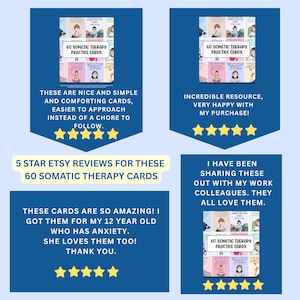 People are loving these cards. There are many 5 star reviews on Etsy for these Somatic Therapy Practice Cards.