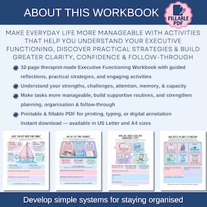 When starting tasks, keeping track of information, managing time, or following through feels difficult, pushing yourself harder may not provide the support you need. This workbook encourages a kinder, more practical approach: recognising your strengths, understanding what gets in the way, and making realistic adjustments.