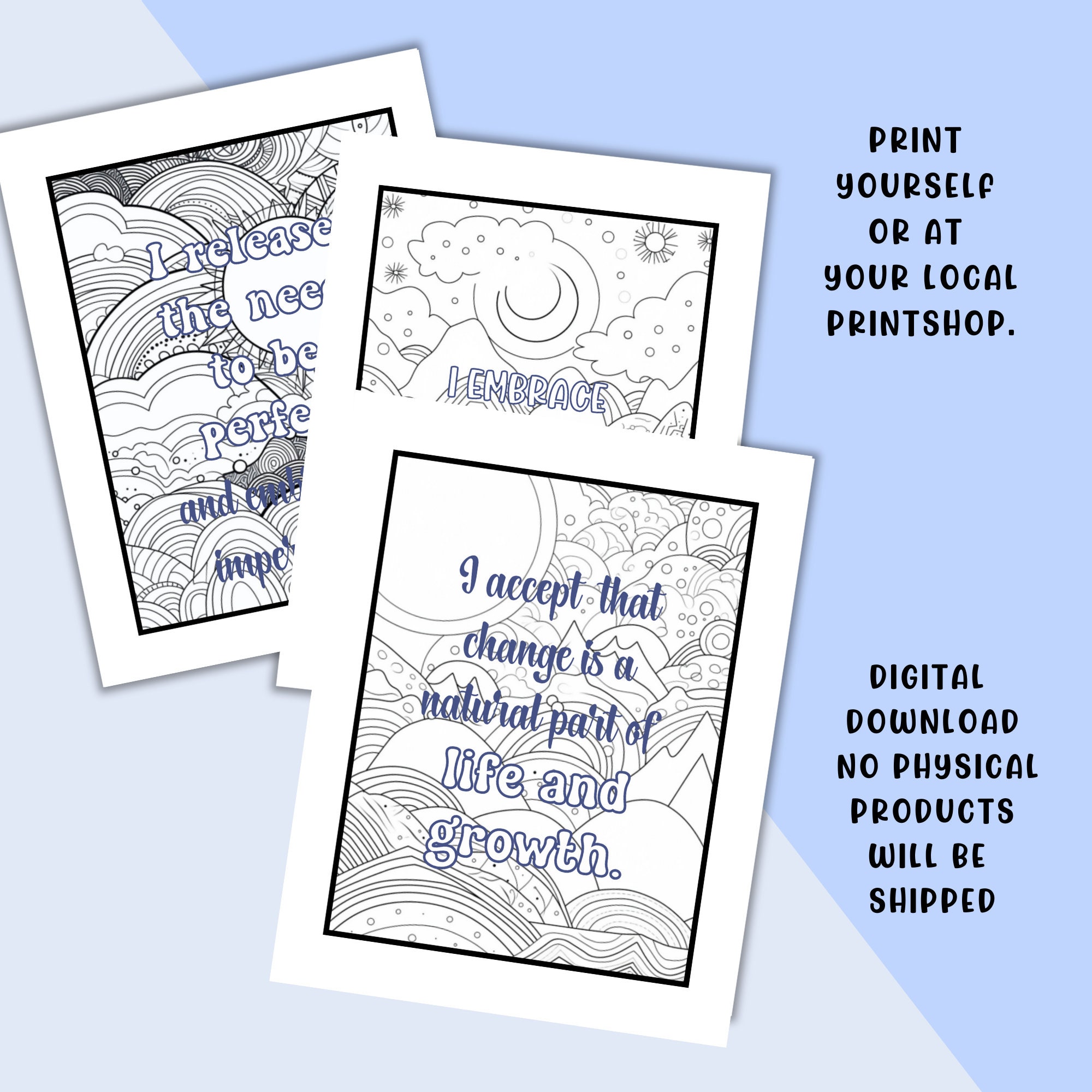 DBT Affirmation Coloring Pages Mindfulness Dialectical Behavior Therapy ...