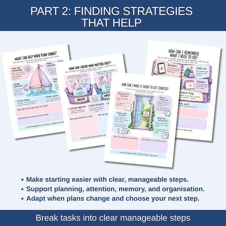 Across three supportive parts, you’ll explore how executive functioning affects everyday life and how stress, emotions, energy, and your surroundings influence your capacity.